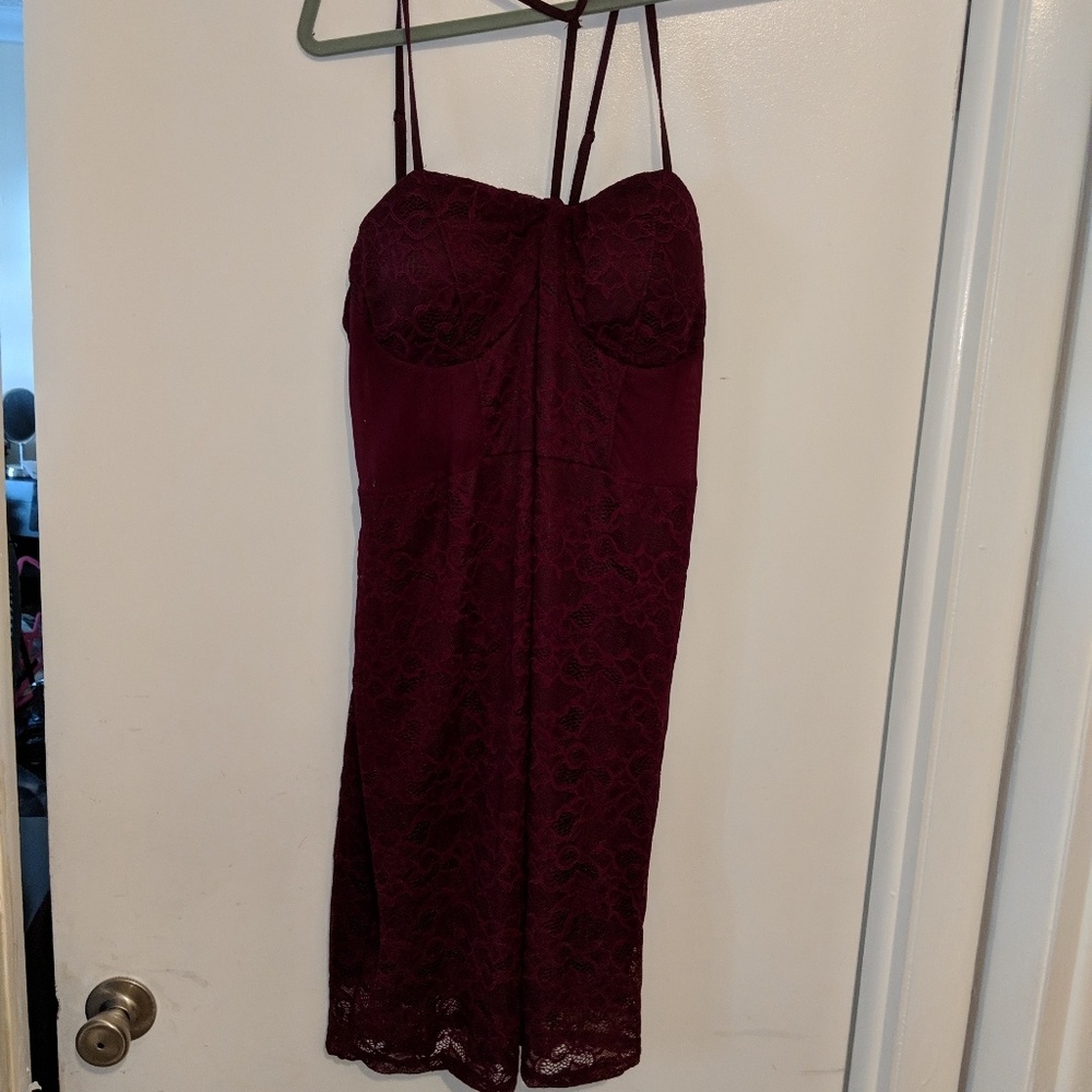 Burgundy dress